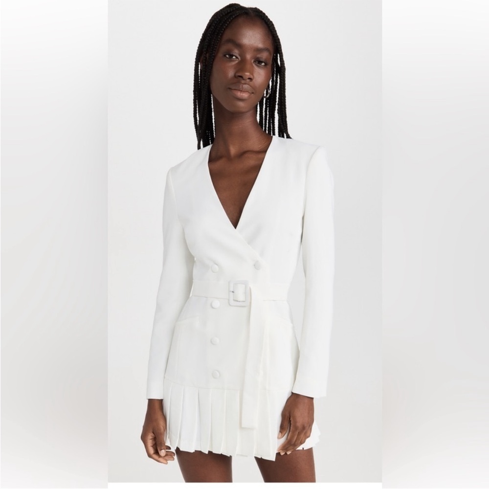 Amanda Uprichard long sleeve Mesha blazer Dress white‎ size small